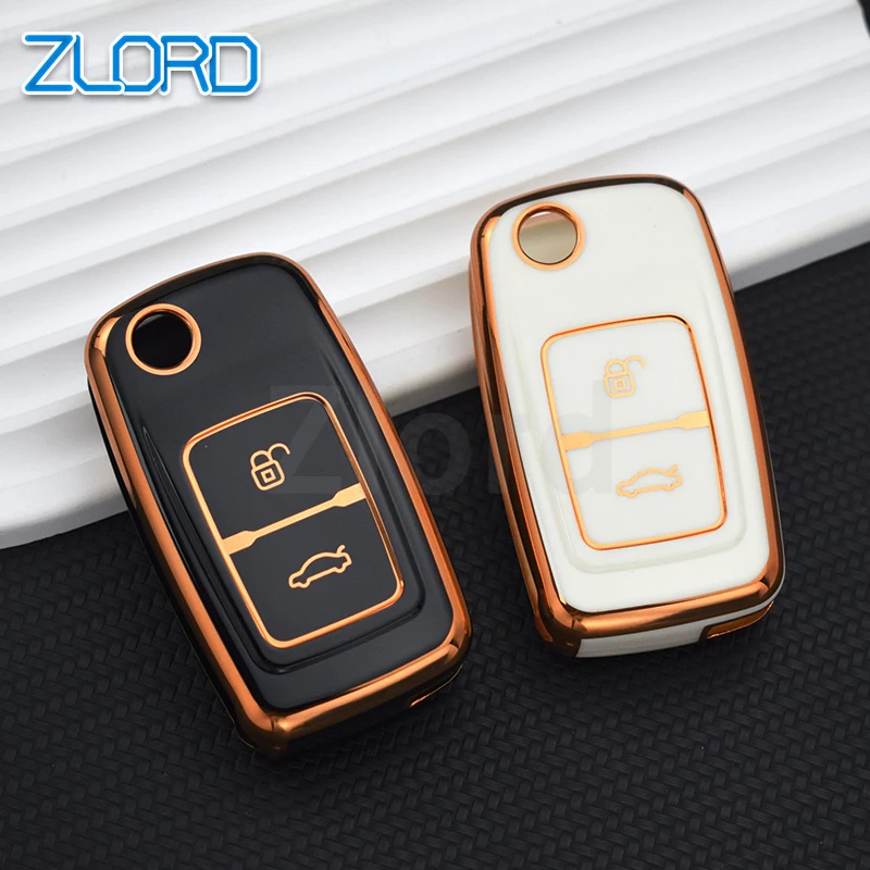 For Chery Tiggo A5 A1 E5 A3 Fulwin Cowin EASTER Models TPU Remote Flip Car Key Shell Fob Cover Case Keychain Protector