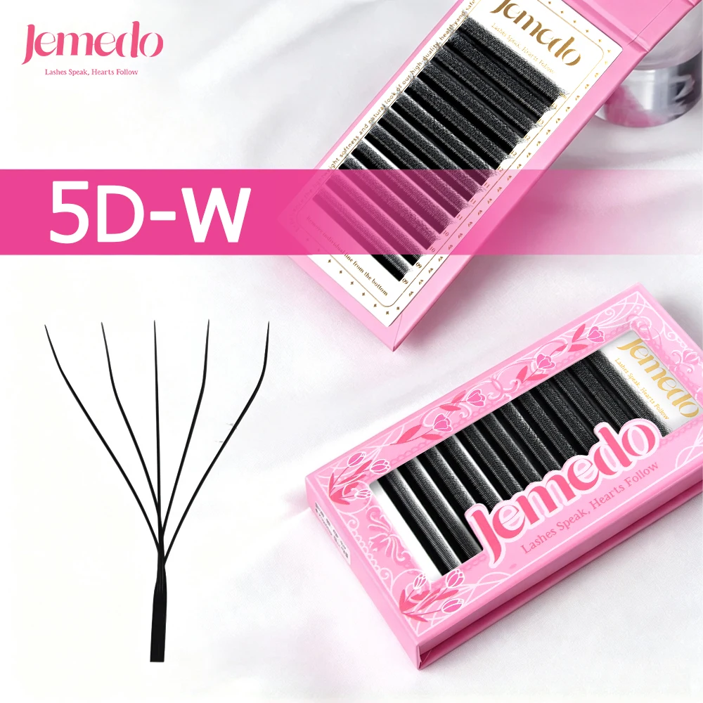 JEMEDO 5D W-Shape Eyelashes Extension 0.07mm Lashes C/D/M(LU) Curl 5d Lash Extensions Natural Soft False Mink For Eyelash Makeup
