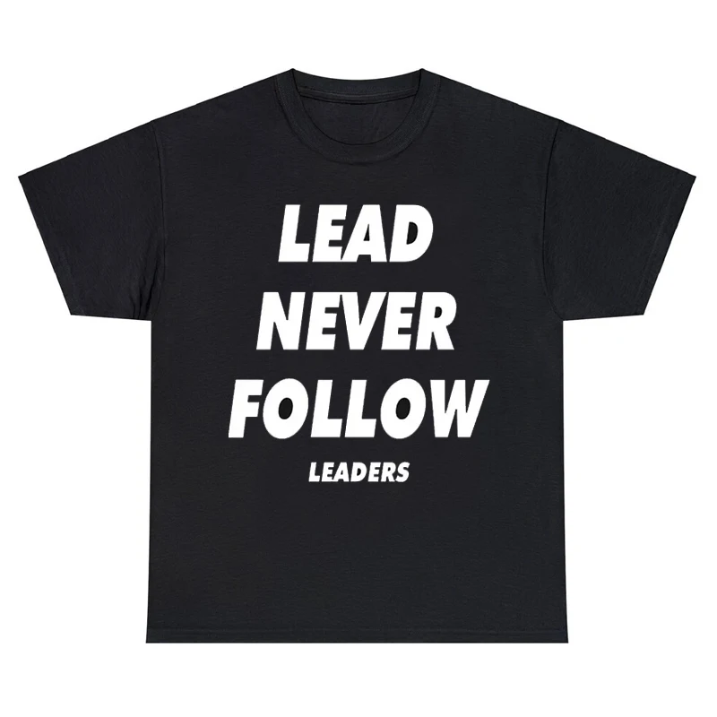 Chief Keef Lead Never Follow Leaders T Shirt Men Vintage T-shirts Daily Casual Short Sleeve T Shirts Streetwear