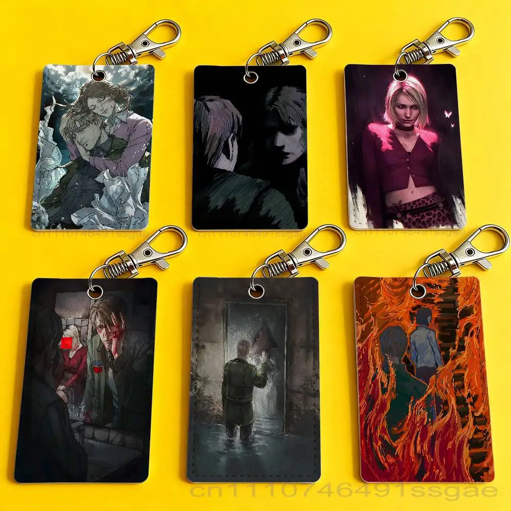 

S-Silent H-Hill 2 Game Badge Holder Keychain For Bank Business Work Card Holder Student Card Protective Case Bus Card
