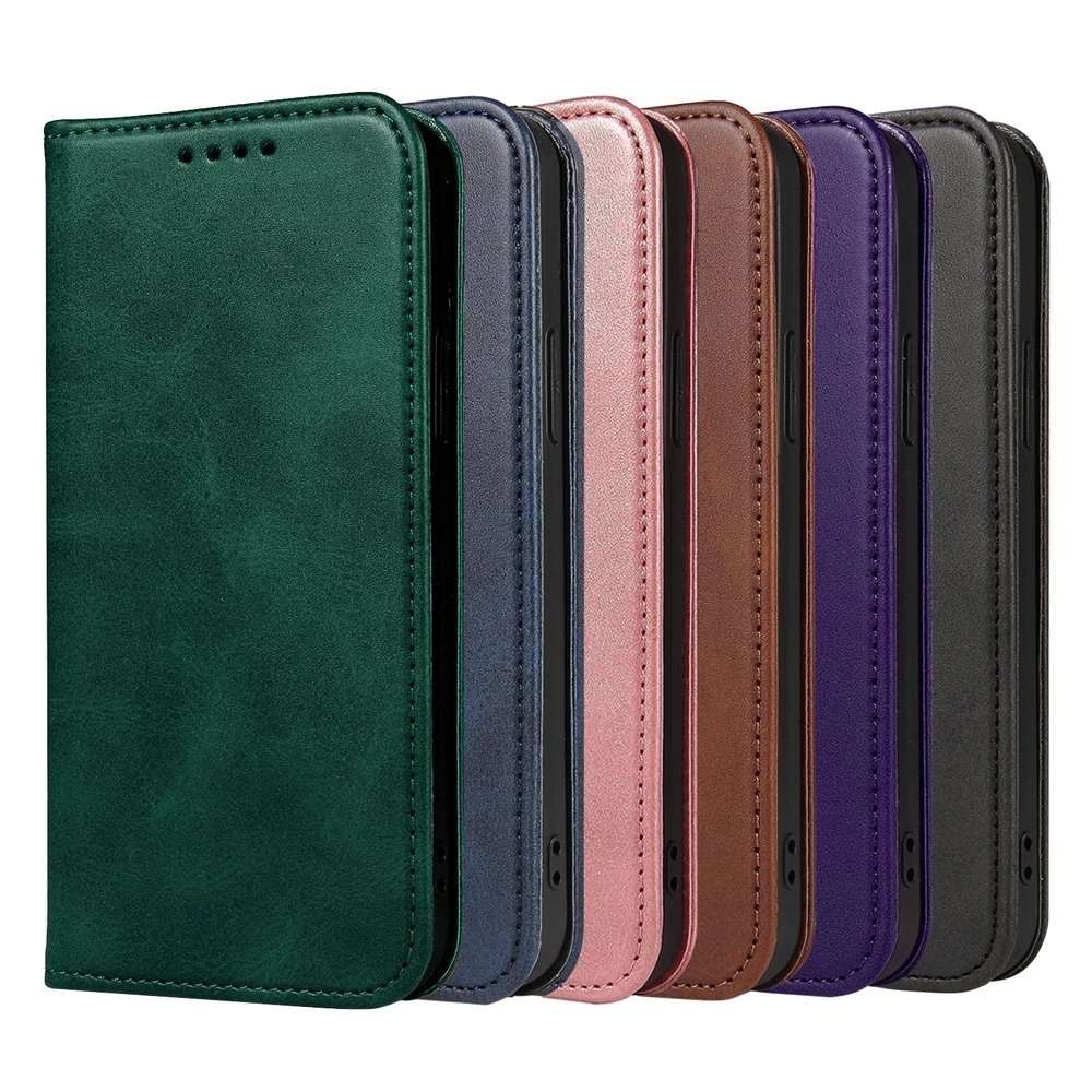 Premium Ledertasche für Samsung Galaxy S25 Ultra S23 S22 S21 FE Plus S24 Plus Retro Magnetische Flip Leder Handyhülle Brieftasche