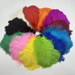 100pcs/lot 6-14 inch 15-40cm rose ostrich feathers for wedding decor craft