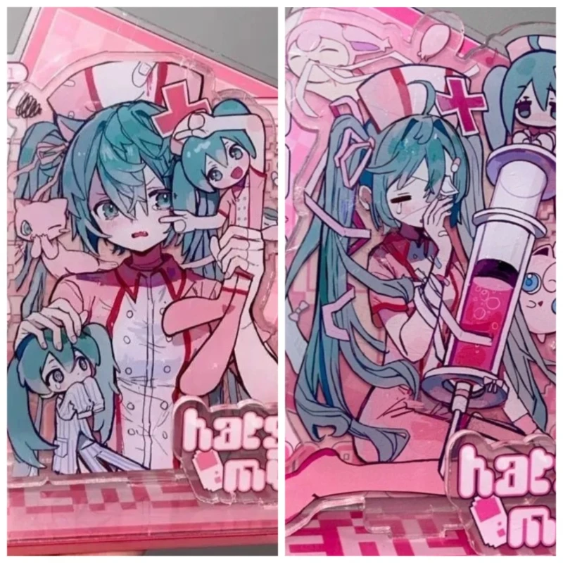 

2pcs Kawaii Anime Peripherals Miku Acrylic Standing Sign Ornament Originality Personality Acrylic Bracket Fans Collect Gifts