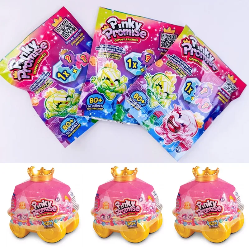 Pinky Promise Gemmy Friends Blind Box Toys Lovely Girl DIY Gemstone Hairpin Ring Bracelet Necklace Model Collect Ornaments Gifts