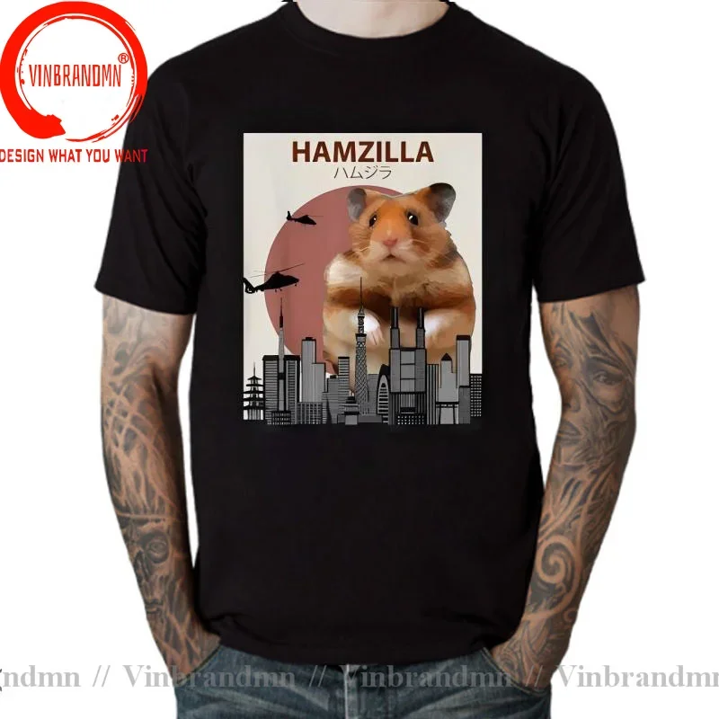 Funny Hamster T-Shirt Hamzilla- Cute Gift For Hamster Lovers T Shirt Tops Shirt Prevailing Cotton Fashionable Summer Mens tshirt