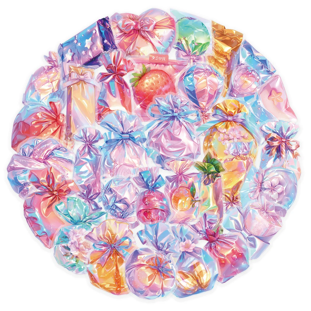 10/30/50pcs Cute Pet Transparent Colorful Candy Aesthetic Stickers Decoration Cartoon Decal Laptop Fridge Phone Graffiti Sticker