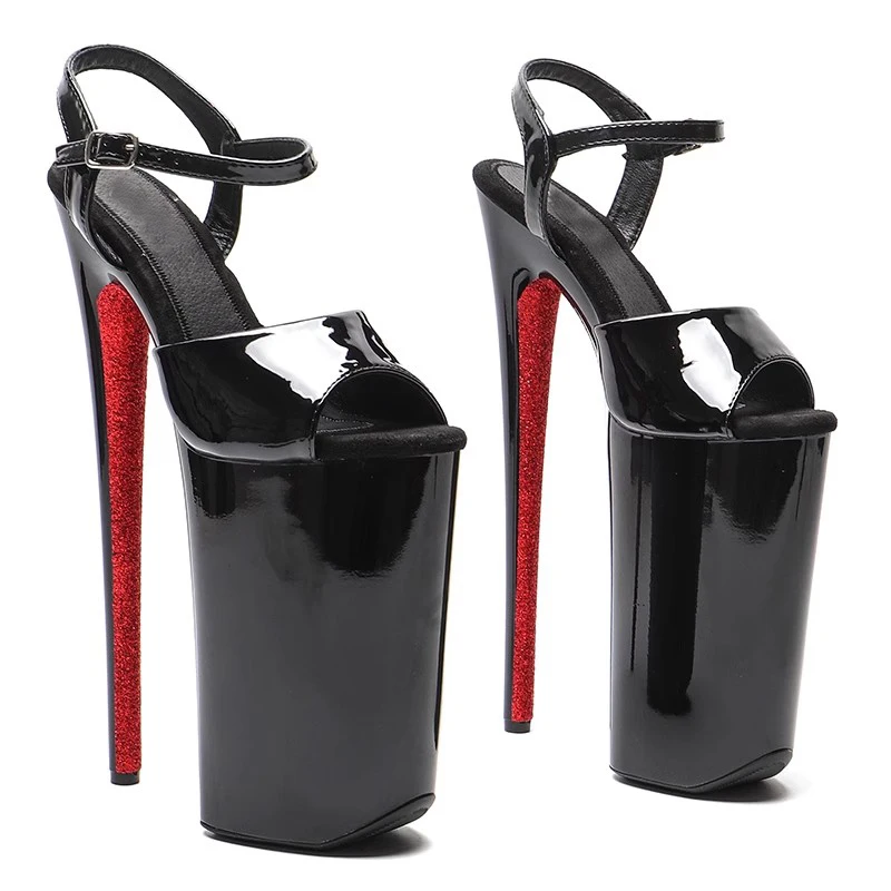 

Model Shows Wome Fashion 26CM/10inches PU Upper Platform Sexy High Heels Sandals Pole Dance Shoes 014