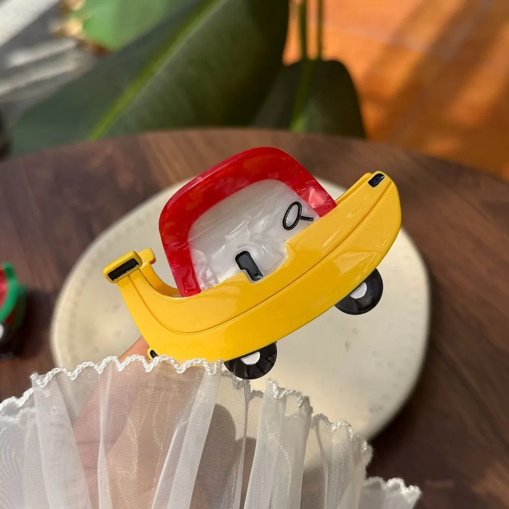 

Waterproof Acetic Acid Hair Claw Cartoon Watermelon Creative Car Shark Clip Korean Style Headwear Acrylic Hair Accessories Girl