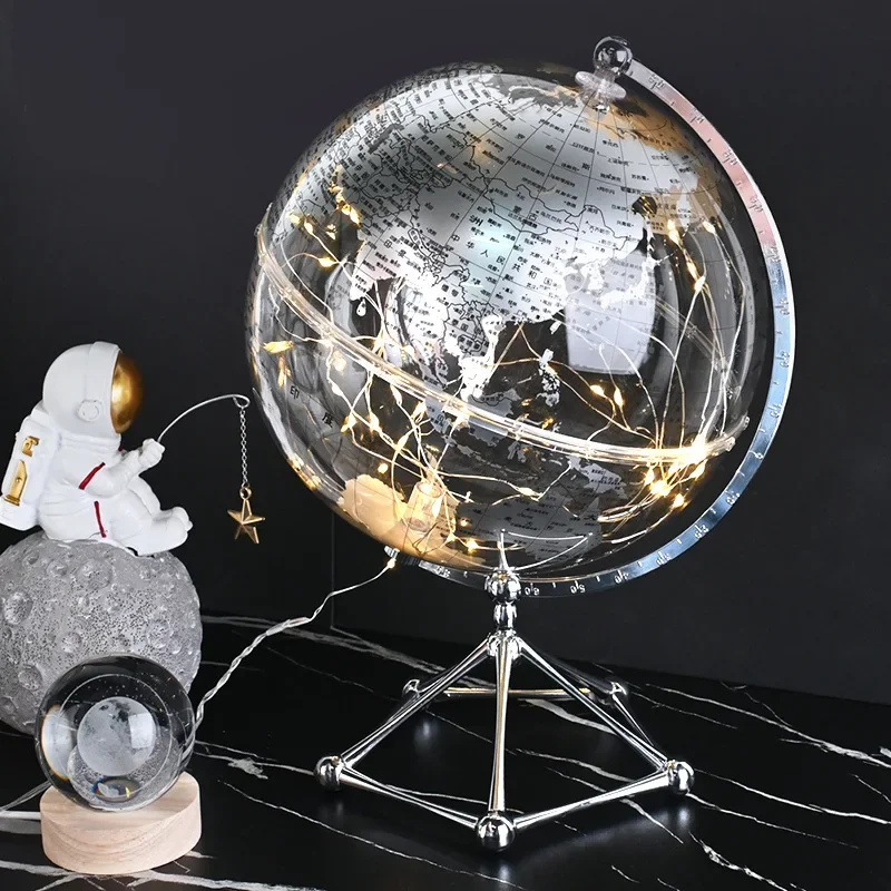 Transparent globe ornament light luxury surface decorative large ornament