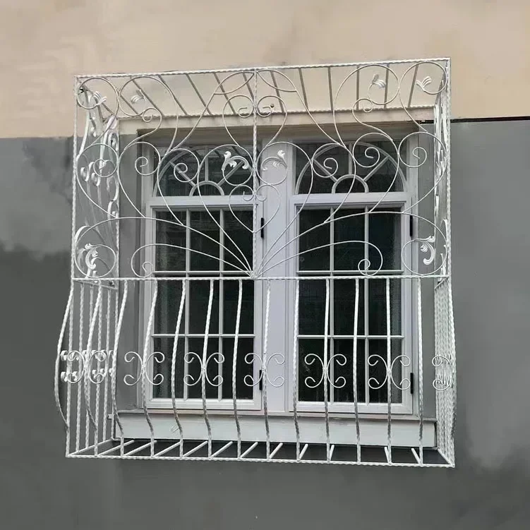 French Style Black Color Slim Frame Customized Iron Steel Windows And Doors