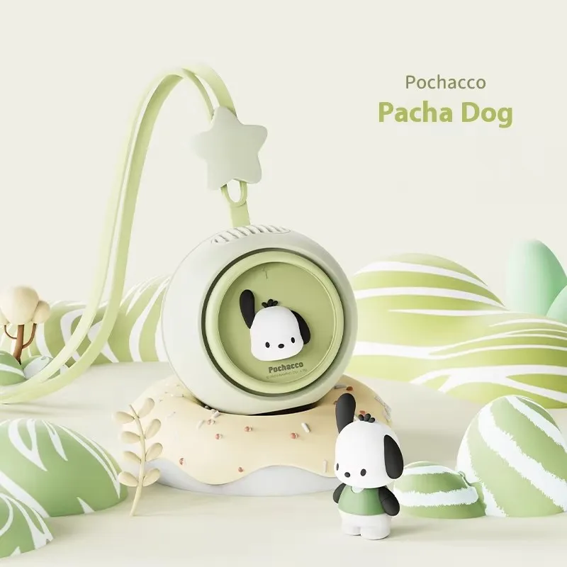 سانريو-مرحبا كيتي مروحة رقبة محمولة معلقة ، تصميم بدون أوراق ، كرتون كورومي ، مروحة صغيرة محمولة باليد ، بوكاكو ، صيف ، جديد ،