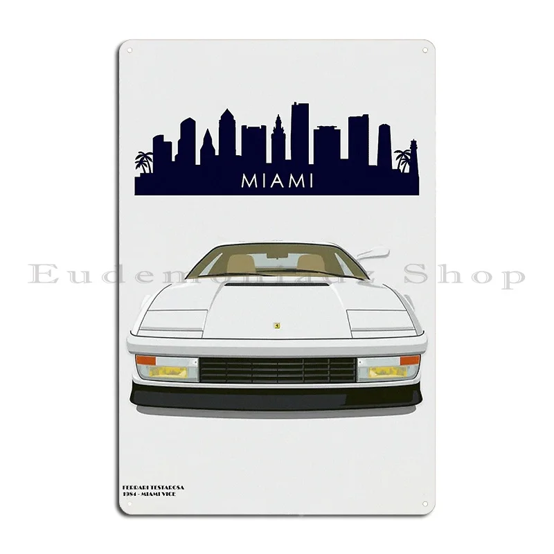 Miami Vice Forever Metal Sign Wall Decor Club Vintage Iron Garage Tin Sign Poster