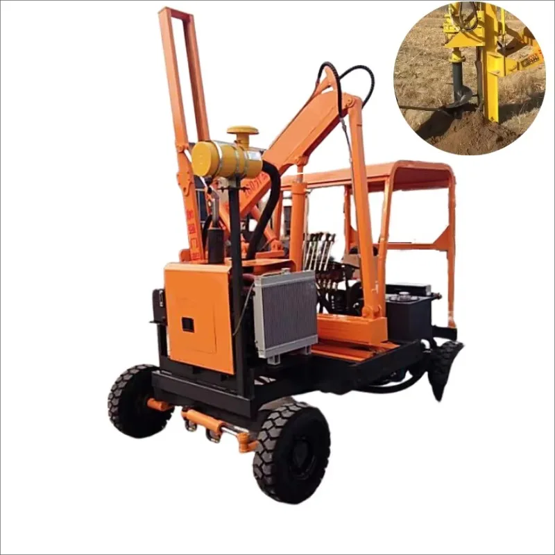 Full Hydraulic Drive Pile Driver House Foundation Drilling Machine Highway Guardrail Drilling Machine