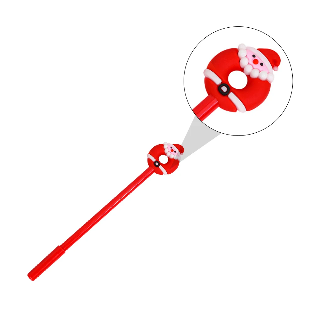 

6 Pcs Santa Claus Pen Xmas Christmas Gel Ink Random Novelty Writing Pens Cartoon