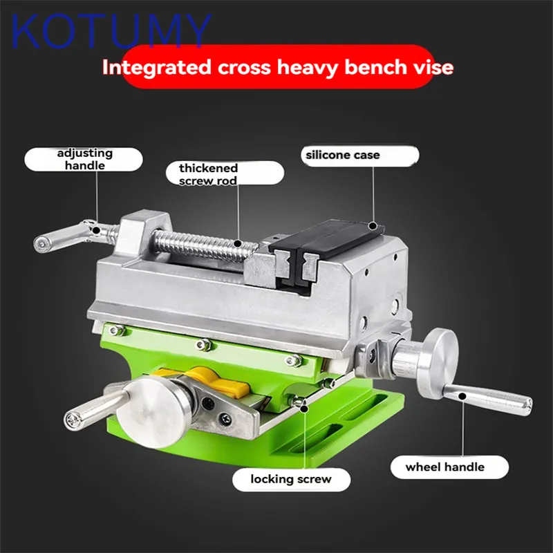 BG-6368 3-inch Cross-Sliding Vise with Compound Slide for Mill and Drill Press Cross Slide Drill Press Vise