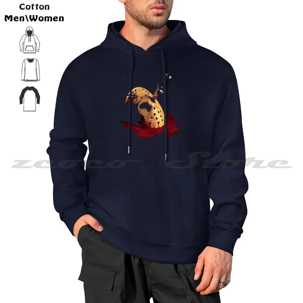 Jason Voorhees Men Women Fashion Cotton Sweatshirt Hoodie Jason Voorhees Horror Halloween Slasher Movie Hockey Camp Crystal