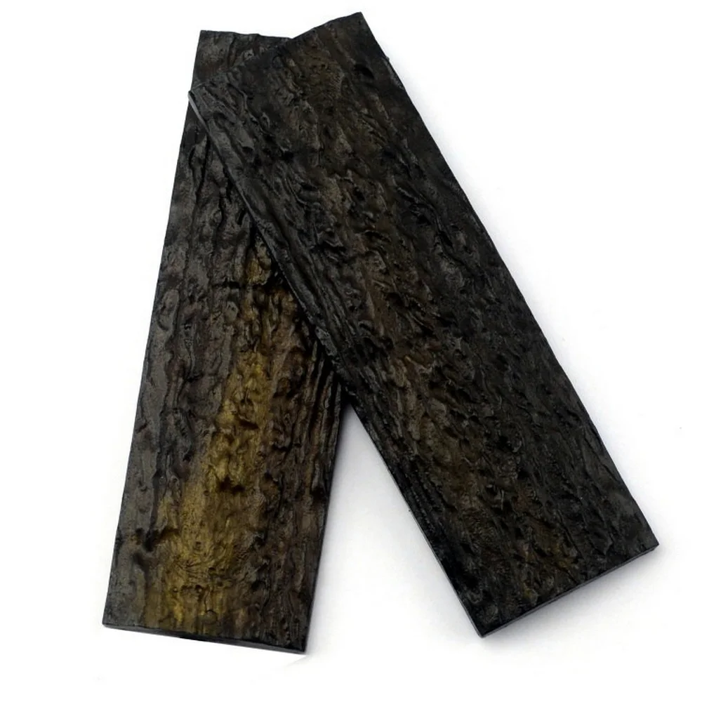 2pcs 130x42x7.5mm Deer Antler Scales Knife Handle Material, Natural Antler Slice with POM Resin Handle Blanks