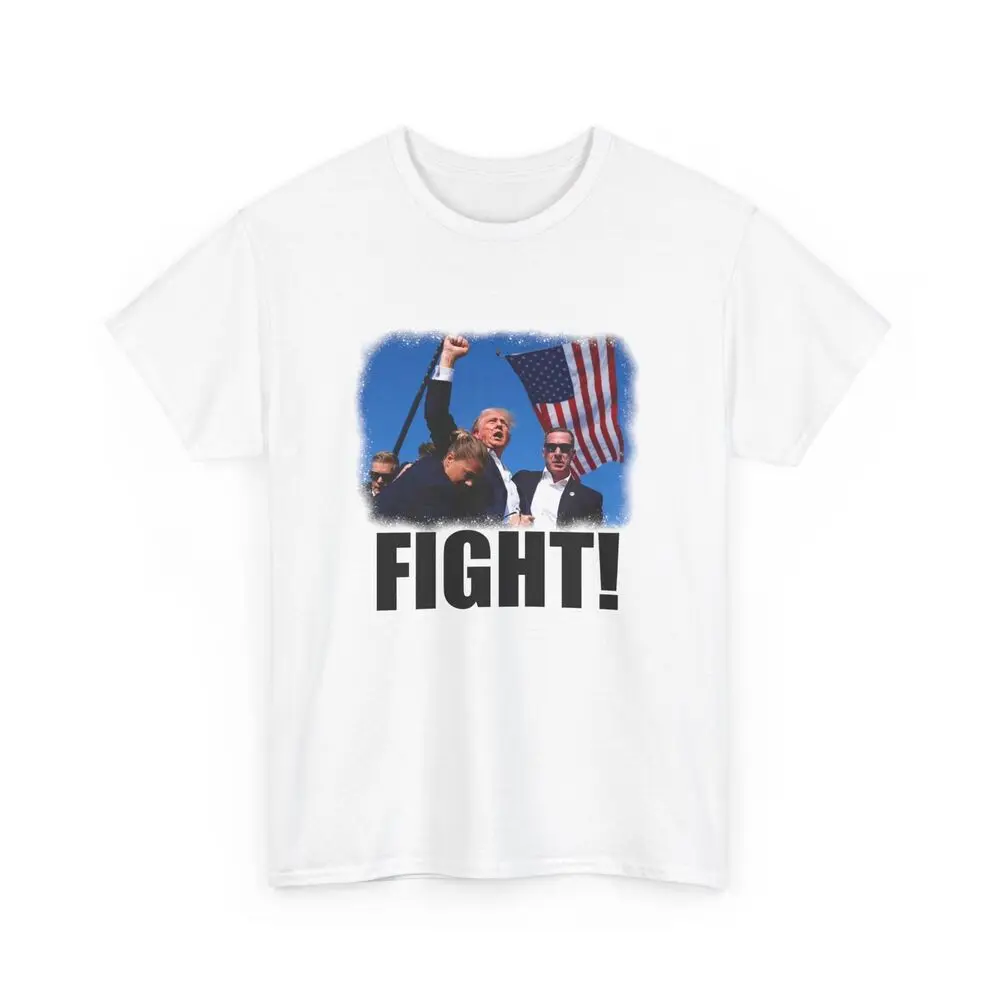 Trump Fight American Flag T-Shirt, Trump Shot Assassination Attempt Tee