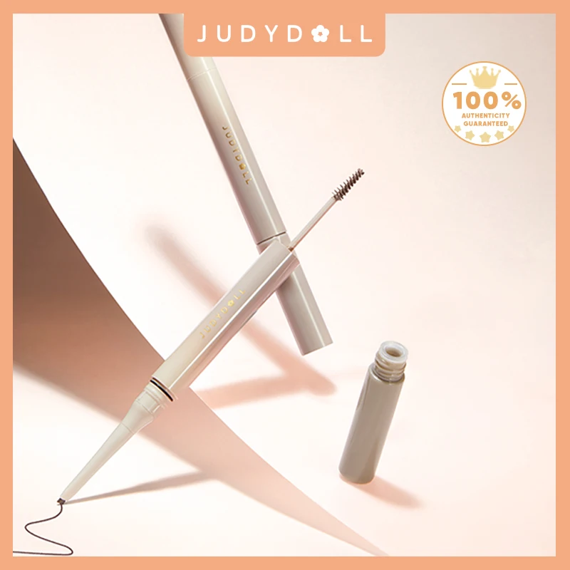 Judydoll wenkbrauwpotlood met twee uiteinden - 3D-definitie, nauwkeurige punt en poederuiteinde voor natuurlijke, volle wenkbrauwen