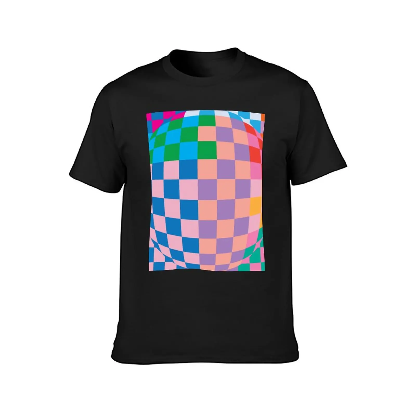 Victor Vasarely Checkerboard Collage T-Shirt aesthetic clothes cute tops boys animal print oversized mens white t shirts