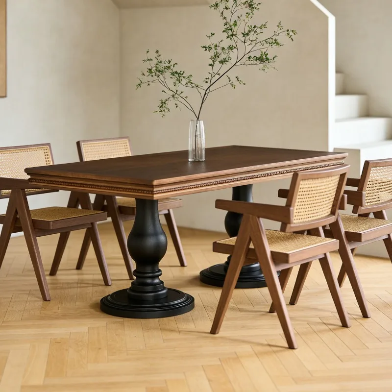 light luxury minimalist home living room dining table small apartment atmosphere versatile dining table dining chair