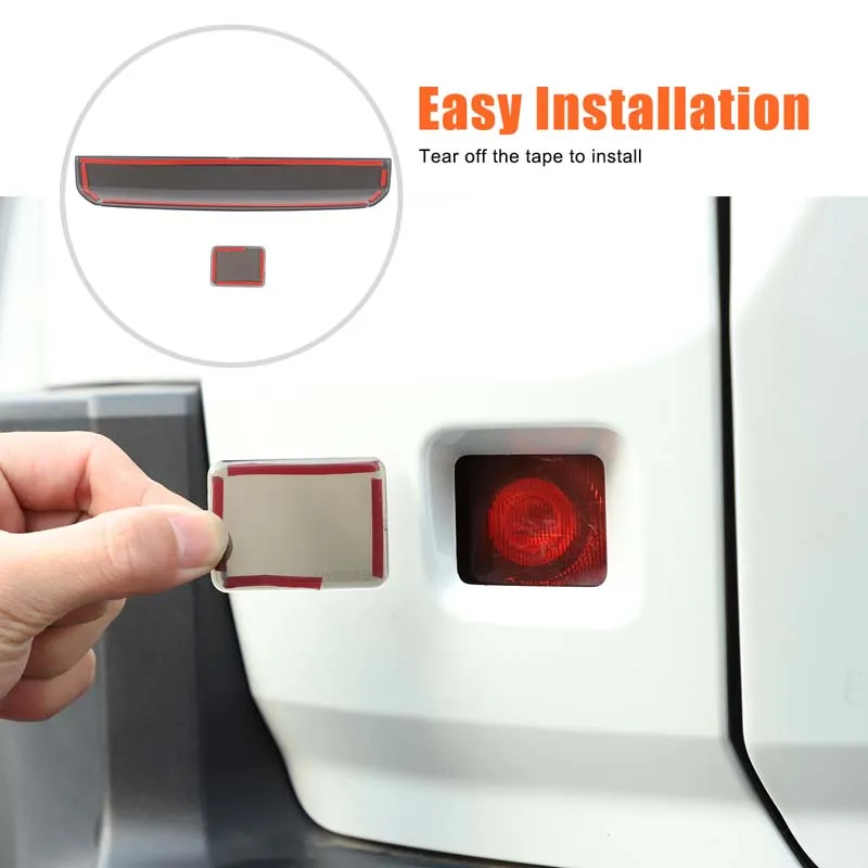 

For Toyota Land Cruiser Prado 250 LC250 2024-2025 ABS Blackened Car High brake light Rear fog light cover Trim Car Accessories