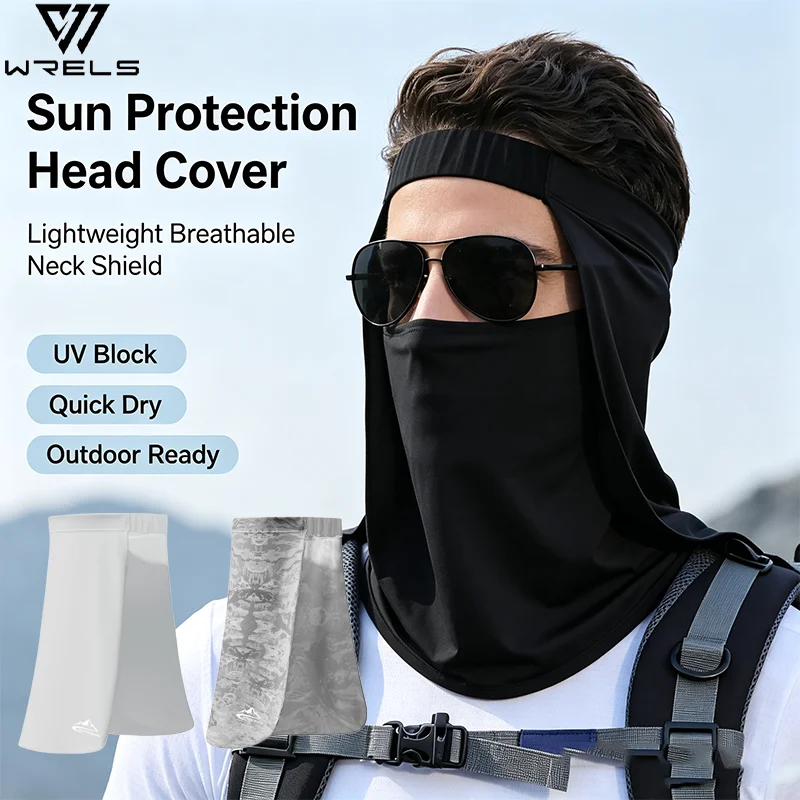 UV Sun Protection Head Cover Elastic Breathable Cycling Face Mask Summer Quick Drying Cooling Ice Silk Outdoor Neck Drape