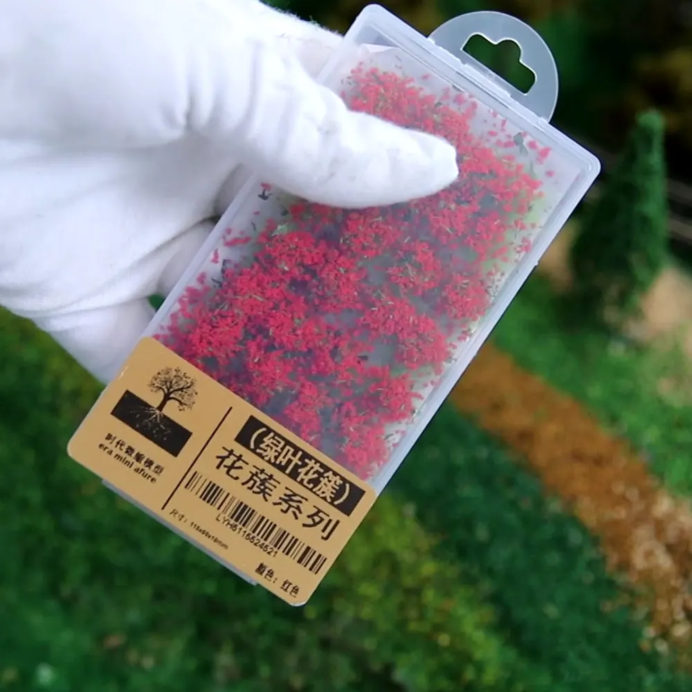 محاكاة مصغرة زهرة العشب العنقودية نموذج لصنع Diy بها بنفسك بناء حديقة المشهد تخطيط المواد Diorama عدة 1 صندوق