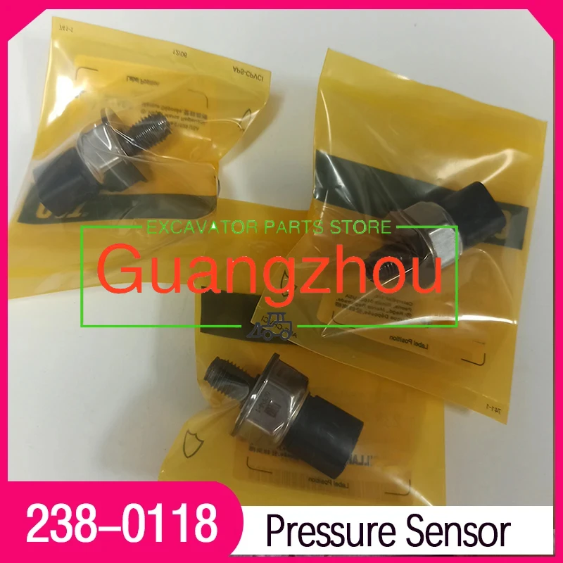 for Caterpillar- 312D 313D 319D 320D C4.2 C6.4 3066 Fuel Rail Pressure Sensor 238-0118 5PP4-1 2380118 Excavator Accessories New