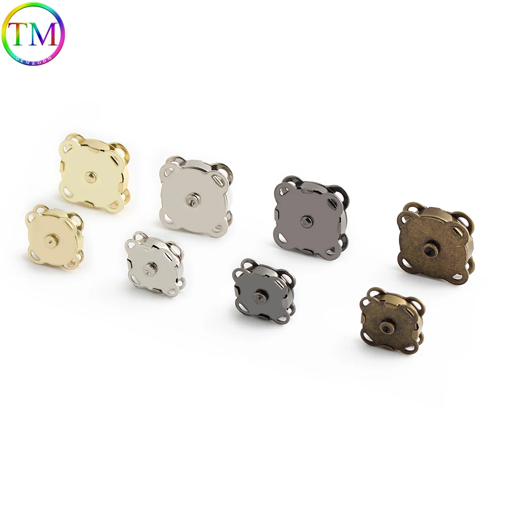 10-100PCS 18x4mm/14x4mm Metal Magnetic Snap Button For Clothes Handbag Bags Invisible Sewing Button Clasps Fasteners Accessories