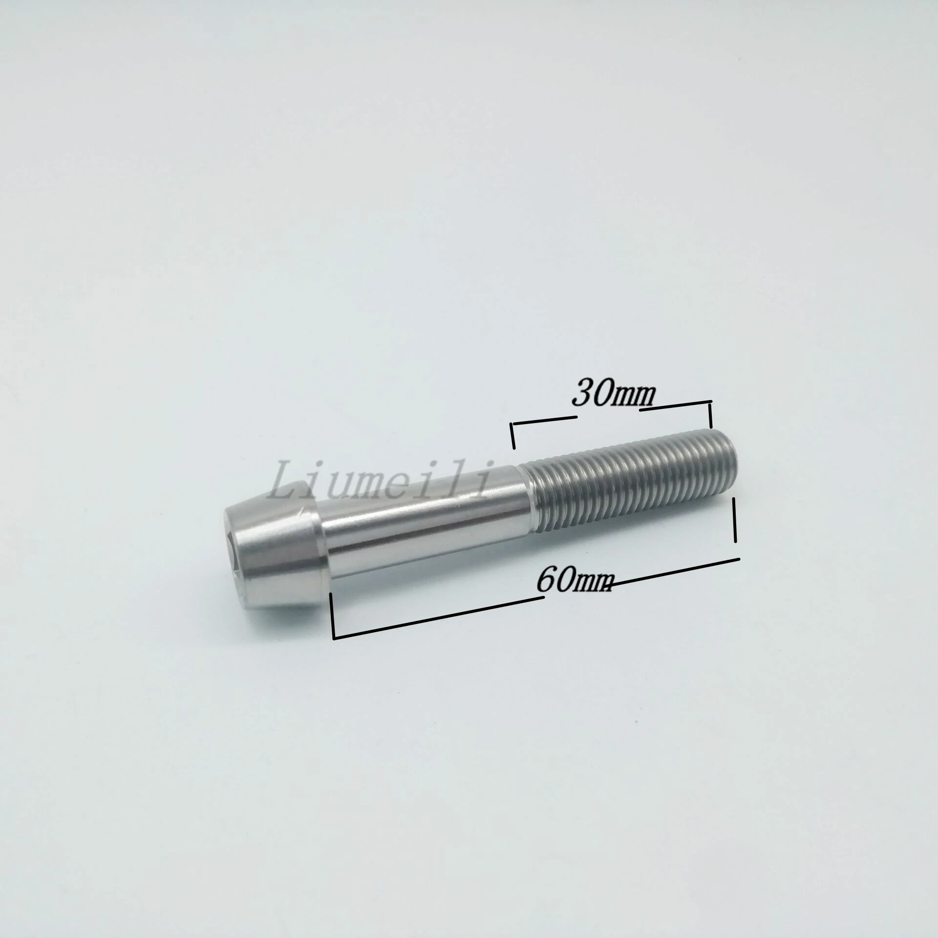 Liumeili M10X30mm M10x60mm M10x70mm Pitch 1.25mm Taper Head Titanium for Ducati Front Brake Caliper Motor Bike Bolts 1pc