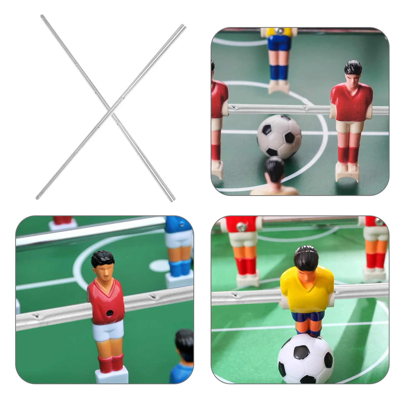 

2Pcs Pole for Soccer Machine Robust Iron Build Comfortable Handle Foosball Table Accessory Simple Installation