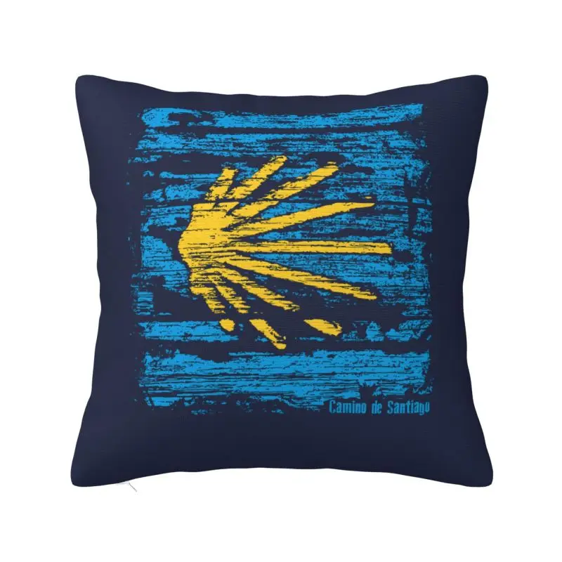 Custom Modern Concha Camino De Santiago Cushion Cover for Sofa Soft Throw Pillow Case