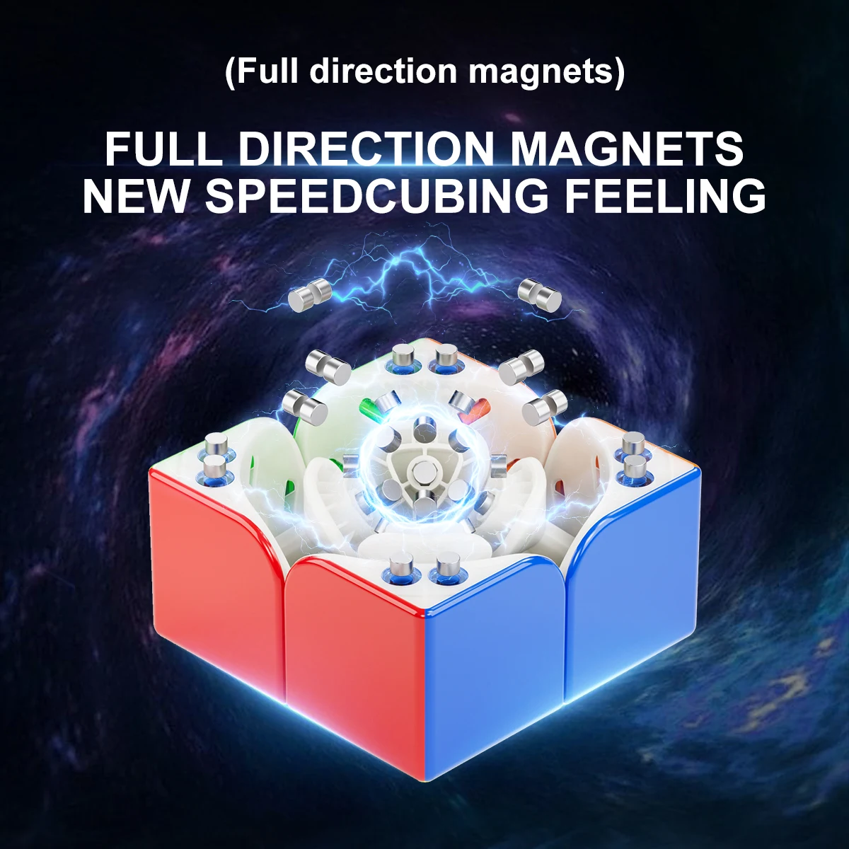 

YongJun MGC2 Beta 2x2 Cube Magnetic Speed Cube Puzzle Toys 2x2x2 Magic Cube Cubo Magico Kid Gift Stickerless Cube