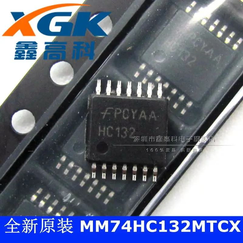 Free shipping   MM74HC132MTCX HC132 SOP14     10PCS