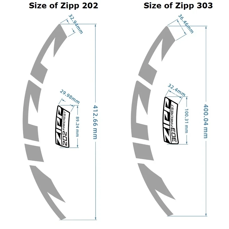 Zipp firecrest rower zestaw kołowy naklejki 202 303 404 808 rower szosowy naklejki na obręcz karbonową 2 koła dekoracja naklejki