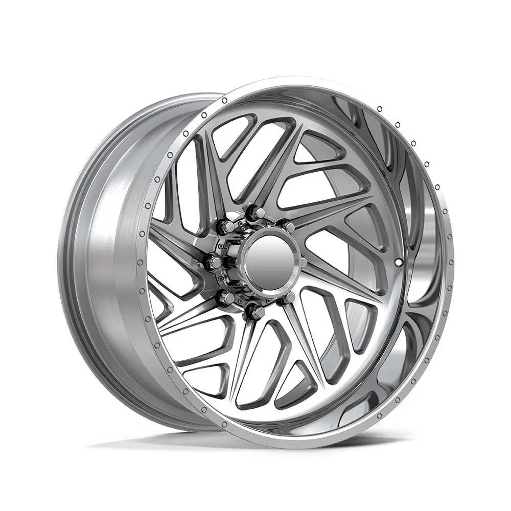 FOR Super Single Wheel Deep Lip Chrome 22x12 24x14 26x16 28x16 American Force Wheels for Ford  RAM 2500 GMC Sierra Silverado