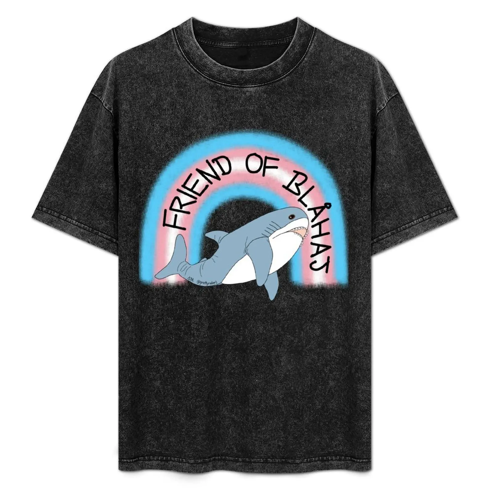 Friend of Blahaj T-Shirt Big and Tall Gym T-Shirt