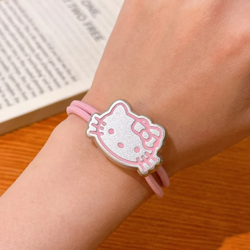 Little Fresh Hello Kitty Bow Hairpin Girl's Heart, Bangs Side Clip Cartoon Headband, Headband  Elastic Band, Female Wholesale