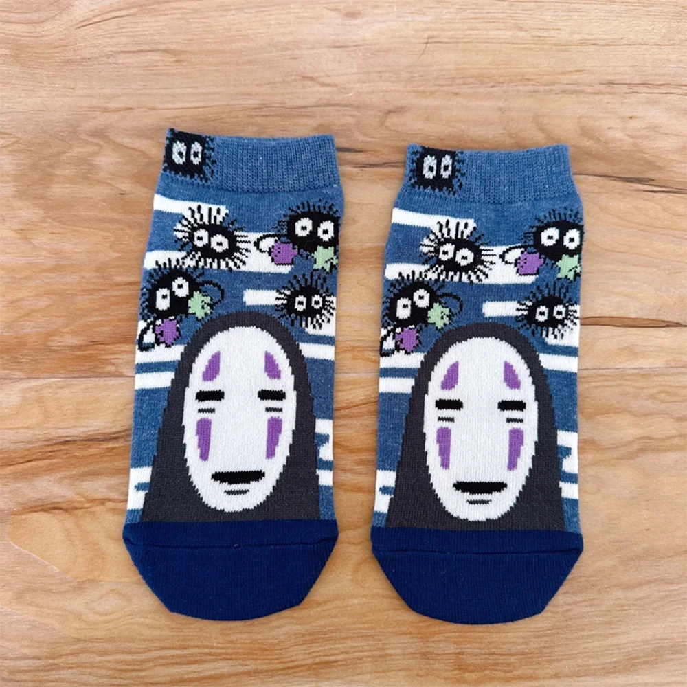 Anime Socks Big Cat Calcifer Cartoon Socks Spring Summer Students Wearing Accessory Half Transparent Cass Socks Women EU35-37