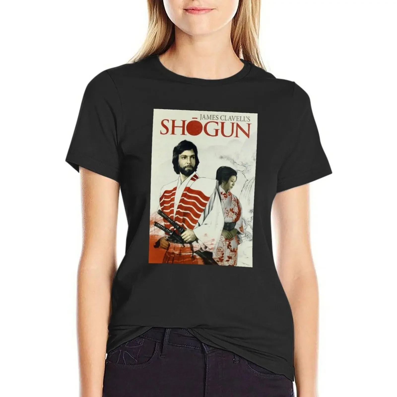

Футболка Shogun, милые топы, футболка с короткими рукавами, летний топ, футболки больших размеров в стиле аниме для женщин, свободный крой