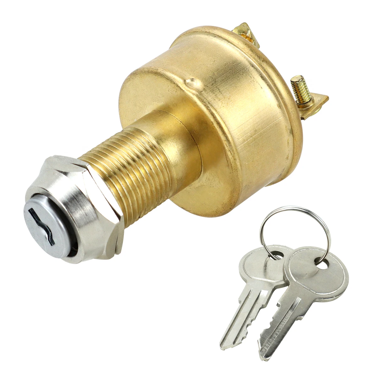MP39060-1 Golden Heavy-duty Marine Ignition Switch 3-Position, Suitable for Automobiles, Boats, etc