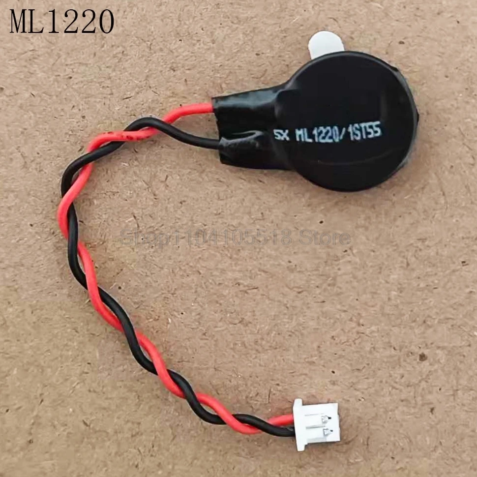 1 pièce/lot ML1220 3V avec prise 1.25, pile bouton au lithium BIOS COMS 1220 pour carte mère, batterie de secours pour ordinateur portable