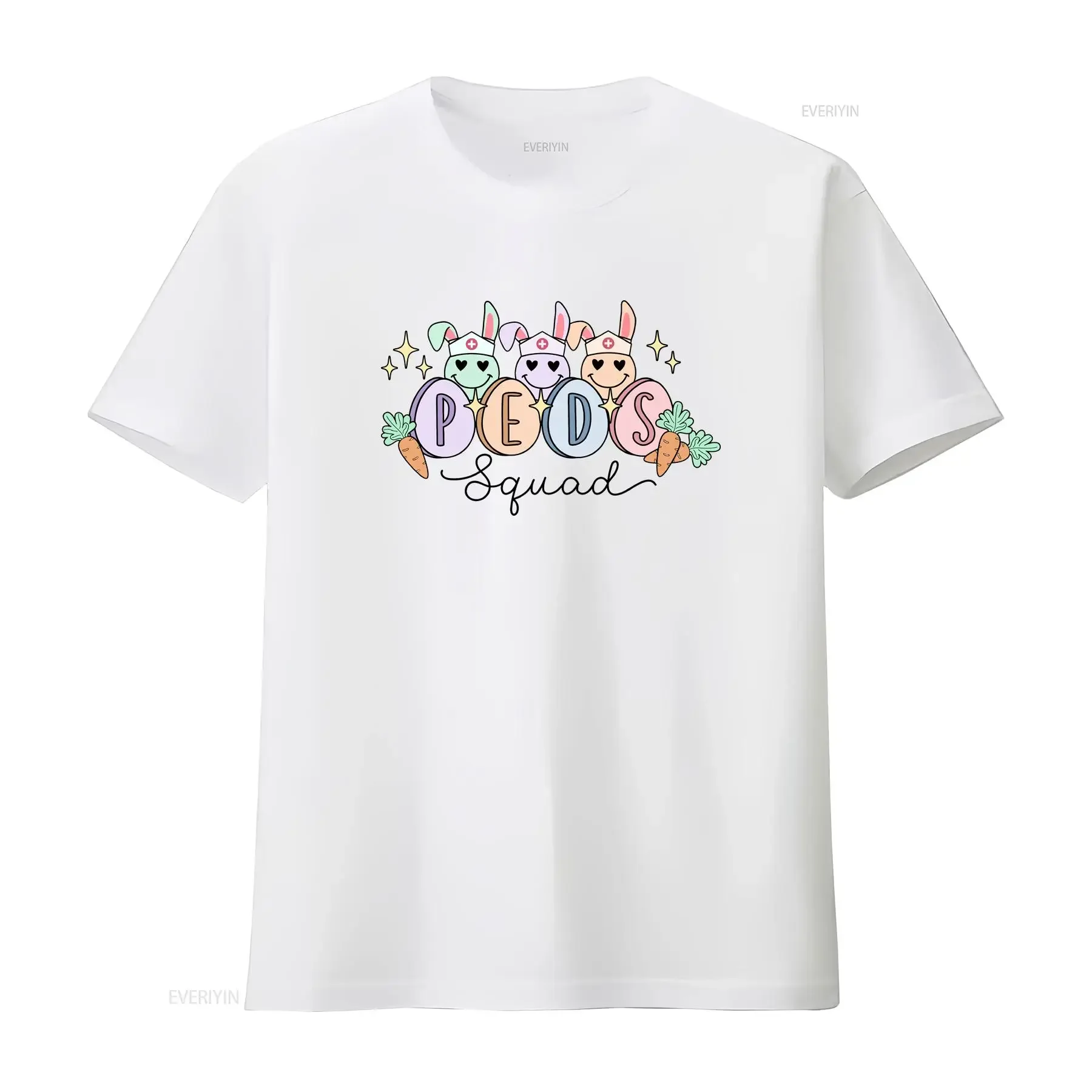 Easter Peds Nurse T Shirt Bunny Pediatric Squad Spring Emergency Apparel vintage Washed Unisex streetwear Soft Stretched