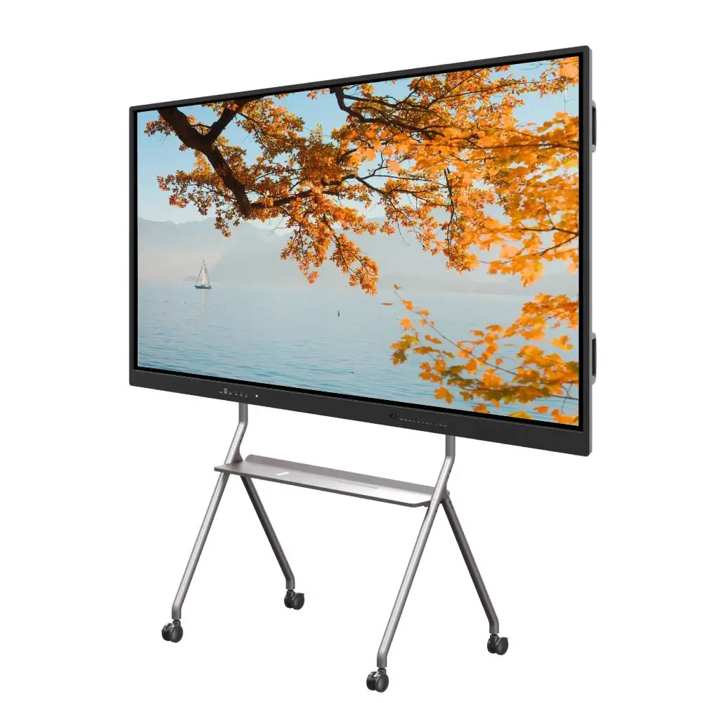Floor-Standing TV Stand,75 Inch Iboard Wall Android EDLA Google Store USB TYPE-C WIFI Smart Interactive Flat Panel LED Displays