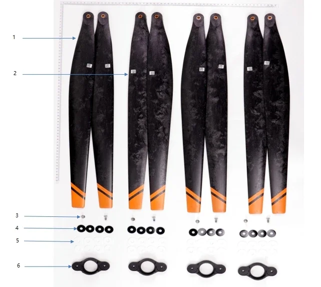 Agras T40 T50 ProPeller العلوي/السفلي لأجزاء الطائرة بدون طيار الزراعية DJI مجموعة كاملة ملحقات الطائرات بدون طيار Gricultural