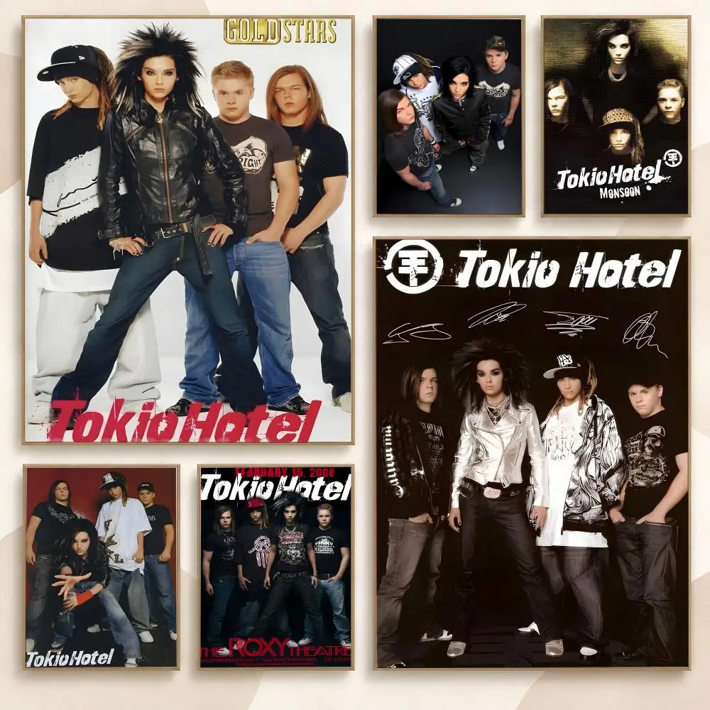 Tokio Hotel Alternative Rock Band Retro Album Series Poster Contemporary Wall Art Print for Bedroom & Living Room, Unframed