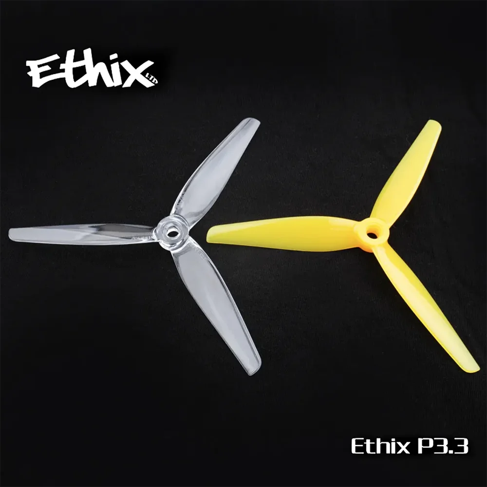 4Pairs HQProp Ethix P3.3 5.1X3.3X3 5.1Inch 3-Blade PC Propeller 4CW 4CCW 5mm Shaft 3.5g Freestyle FPV Racing Drone Props