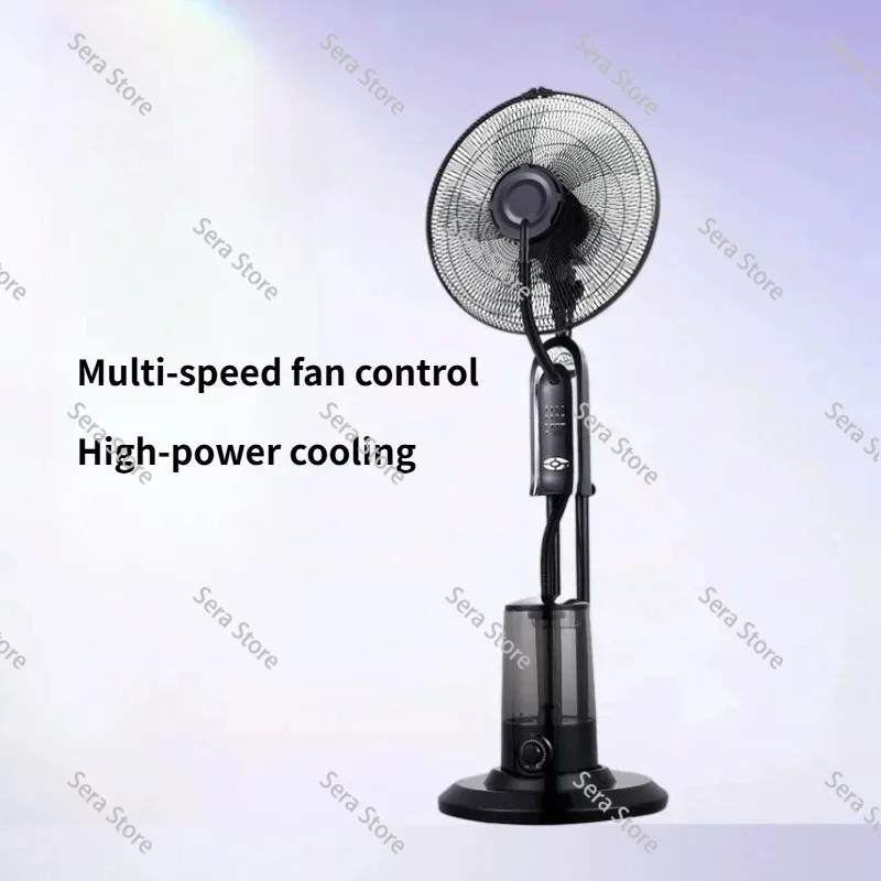 Round Base Misting Cooling Fan Portable Water Mist Air Cooler Quiet Evaporative Ventilation Fan For Indoor Home Office