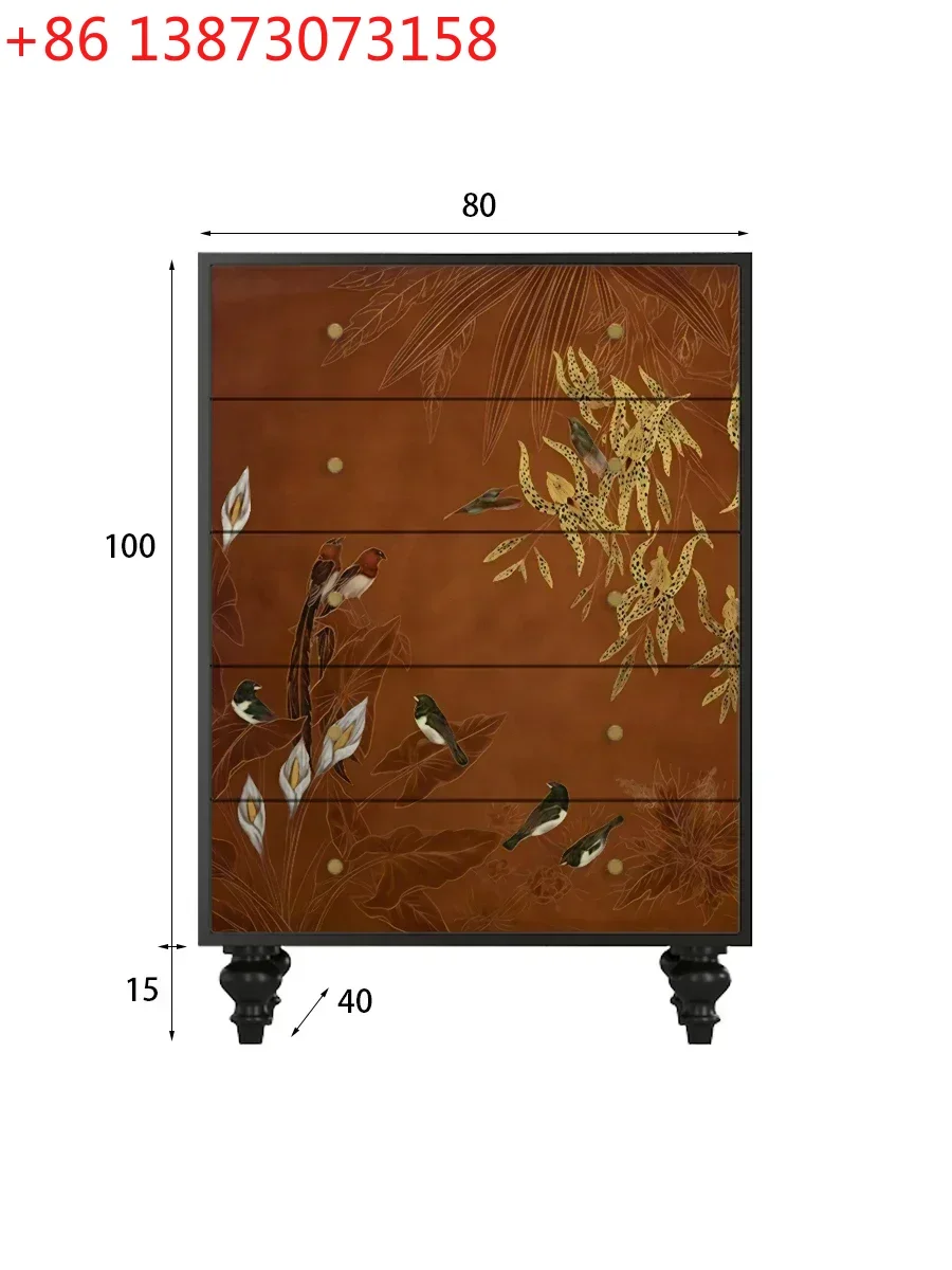 

FG43*Французский ретро-стиль, тумба для прихожей из массива дерева, пристенный шкаф, комод у дивана.